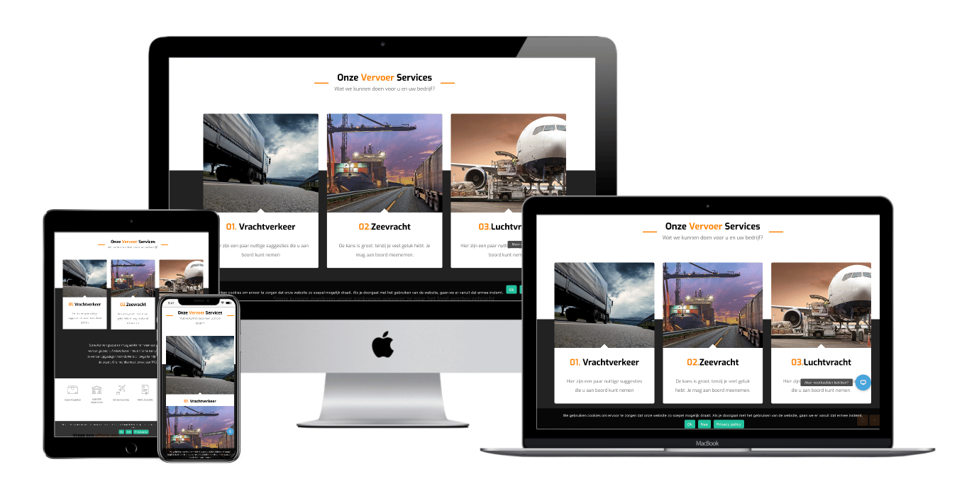Website voor logistiek transportbedrijf laten maken